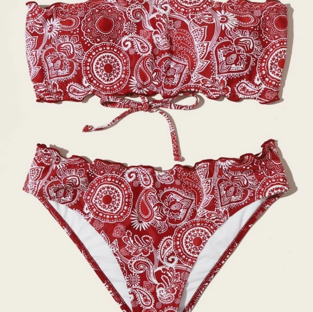 Shein 2 piece tribal print bathing suit 3XL
